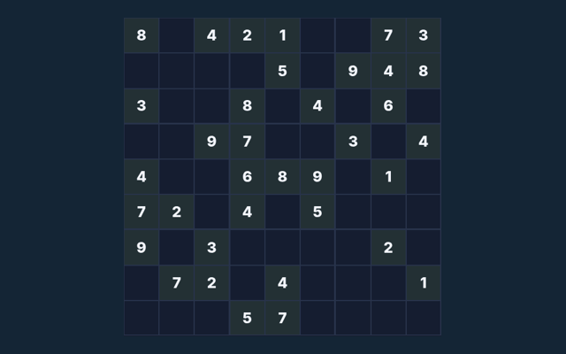 Sandwich Sudoku game board